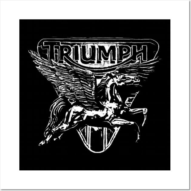 Papa Hash Apparel: Triumphant Peg Shield Mono Wall Art by Papa Hash's House of Art